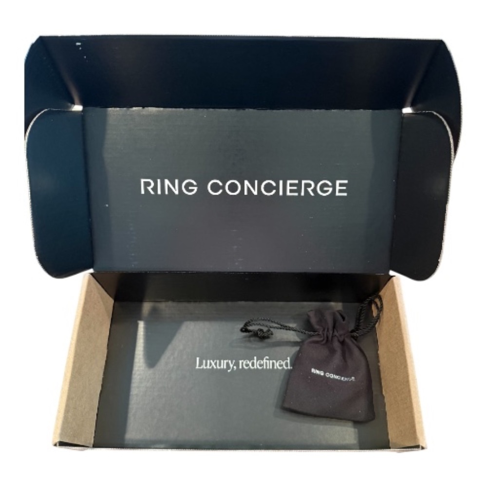 NWT Ring Concierge Petite Diamond Huggies 14k White Gold - Picture 7 of 8